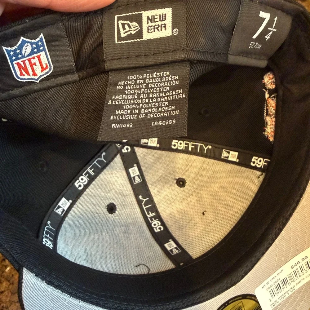Cincinnati Bengals New‎ Era 59FIFTY Fitted Hat 7 1/4 Black NFL Football New
